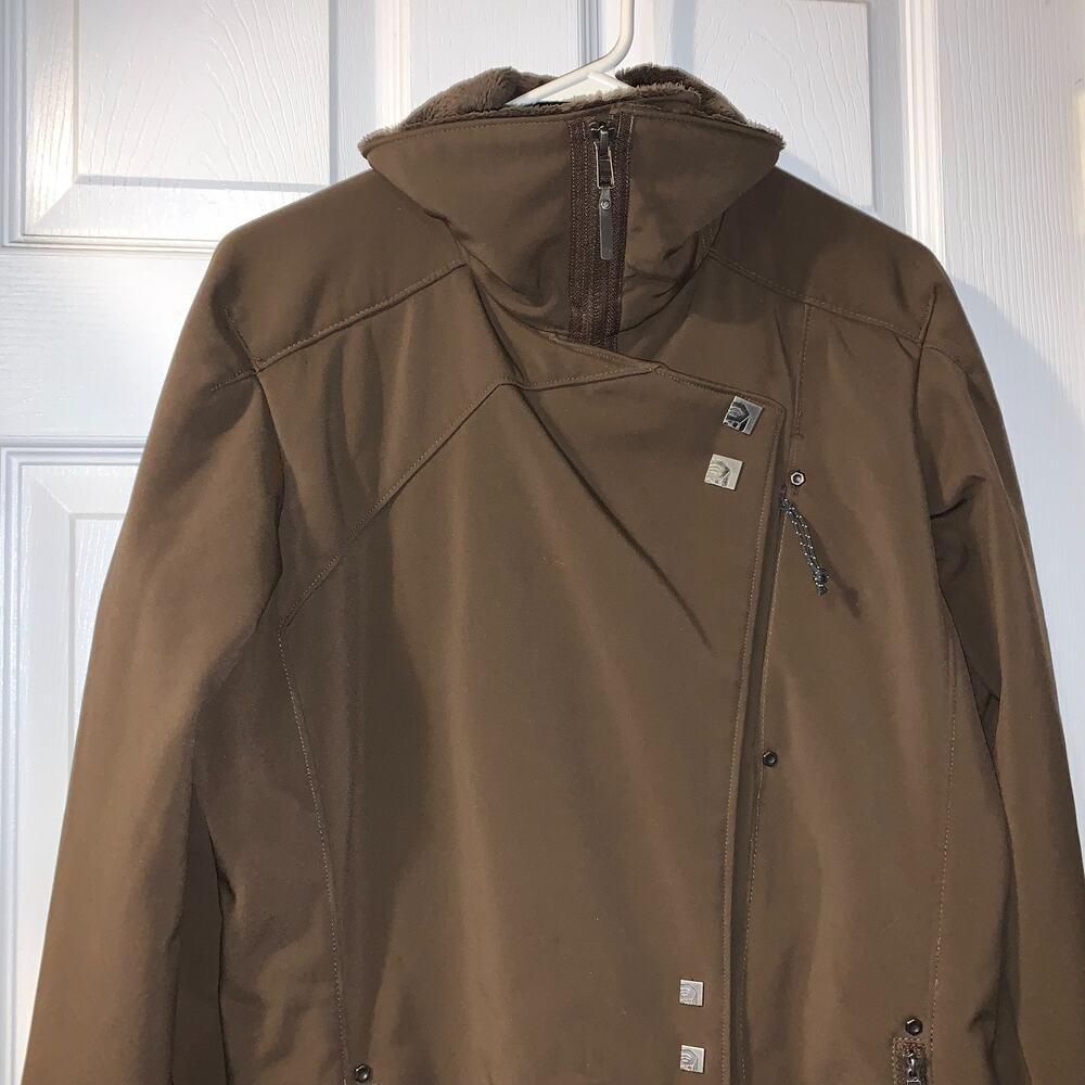 Mountain Hardwear Women's Fleece Lined Coat Size M Brown Full Zip Casual Fall - Picture 3 of 14